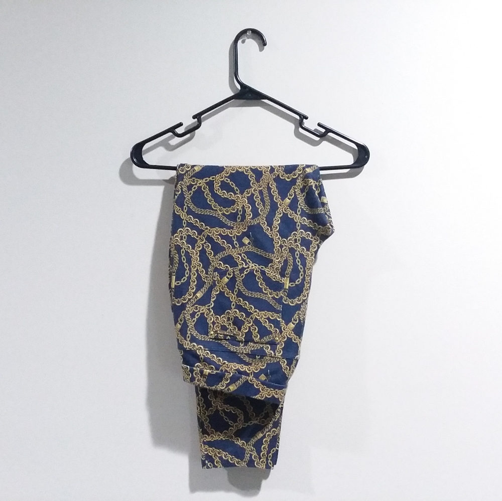 Michael Kors Stylish Gold And Blue Pants Size M